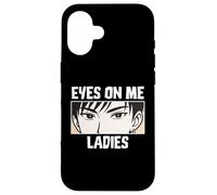 Eyes On Me Ladies Anime Style Confident Cool Guy Custodia per iPhone 16
