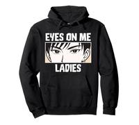 Eyes On Me Ladies Anime Style Confident Cool Guy Felpa con Cappuccio