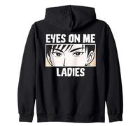 Eyes On Me Ladies Anime Style Confident Cool Guy Felpa con Cappuccio