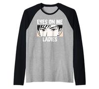 Eyes On Me Ladies Anime Style Confident Cool Guy Maglia con Maniche Raglan