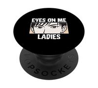 Eyes On Me Ladies Anime Style Confident Cool Guy PopSockets PopGrip Adesivo