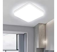 Eyesgood Plafoniera LED Soffitto, Quadrata 36W Plafoniera Soffitto, Plafoniera Bagno, Plafoniere da Soffitto 6500K 3240LM Lampada LED Soffitto Luce Moderne IP44 per Camera da Letto Cucina Ø 230*H35mm