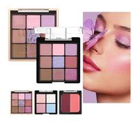 Eyeshadow Blush Highlighter Palette Gentle Matte Makeup Kit, Long Lasting Lightweight, for Women Girls Mature Skin Wife Mother Sisters Friends Girlfriend Daily Travel Party Holiday