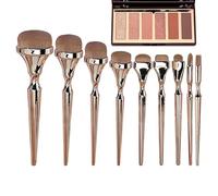 Eyeshadow Brush Set - 9 Pieces Reusable for Blending | Soft Charcoal Tools with Synthetic Bristles, Cosmetic Applicator Kit, Professional Makeup Hardware for Students, Teachers, Artists and Ink
