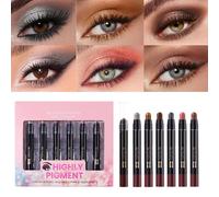 Eyeshadow Crayon Stick, Waterproof Makeup Pen, 5.43x6.42in Authentic Long-Lasting Beauty Pencil, Compact Smooth Blend Texture, Shimmer Matte Shades for Party, Date, Daily Use