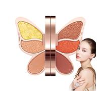 Eyeshadow Palette con 6 colori altamente pigmentati, waterproof opaco e Shimmer Glitter Eyeshadow Makeup for Women Girls, lungo Lasting Cosmetic Kit for Daily & Party Looks