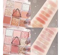 Eyeshadow Palette Makeup-Matte Shimmer 9 Colors-Highly Pigmented-Waterproof Long Lasting Pigmented Eyeshadow Powder Cosmetics (2pcs)