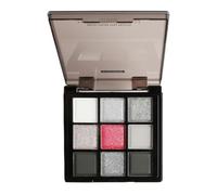 Eyeshadow Palette - Shimmer Eyeshadow | Dark Grey Shimmer Eyeshadow | Shimmer Silver Gray Color Eye Shadow Palettes | Blendable 9 Colors, High Pigmented, Long Lasting For Midnight Masquerade