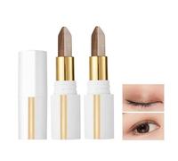 Eyeshadow Pencil, 2 Pezzi Ombretto Duo Stick Ombretto, Due Colori Matita Ombretto Impermeabile,Ombretto in Stick Sfumato, Penna Per Trucco A Due Colori Lunga Tenuta Trucco Occhi Facile da Usare (2#)