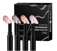 Eyeshadow Pencil - Eyeshadow Stick | 4 pezzi Jelly Face Makeup per Party Night Out Date | Eye Highlighter Stick per Wedding Travel Vacation Stage Work Casual School