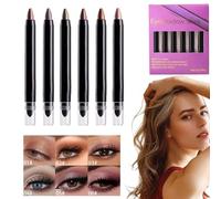 Eyeshadow Stick Eyeshadow, 6 colori impermeabili Shimmer Eyeshadow Stick, Colors Stick Eyeshadow, Waterproof Shimmer Eyeshadow Stick, Shimmer Smudge-proof Eyeshadow Stick Eye Brightener Pencil for