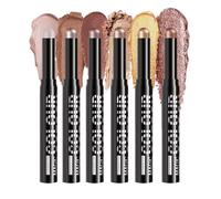 Eyeshadow Stick, Glitter Eye Makeup Pen, Smooth Cream Formula, Long-Lasting Wear, 6 Colors, Portable Compact Ideal for Wedding, Costume, Holiday Party, and Travel