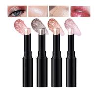 Eyeshadow Stick Set di 4 pezzi Jelly Face Makeup Crayon, Eye Shadow Pen for Smooth Application, Creamy Long Lasting Blendable Formula, Portable Twist-Up Design, Vibrant Eye Makeup for School