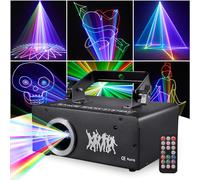 Eyeshot DJ Luci, Luce da Palcoscenico e Feste Animazione RGB 3D con Fascio Scansione Effetto, Auto, Musicale, Remoto e DMX Controllo per Luci da Festa Discoteca Club, Illuminazione di Scena e DJ