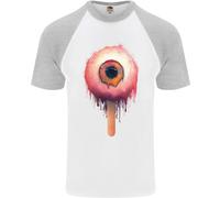 Eyesicle Horror Hangover Eye Gotico Demone Uomo S/S Maglietta Baseball