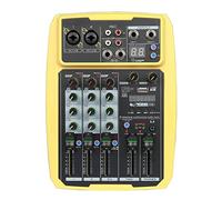 EYESLA Audio della conferenza all'aperto a 4/6 canali USB Bluetooth Reverb Audio Processor K Canzone Live with Sound Card Sound Mixer (Color : B4-MX Yellow)
