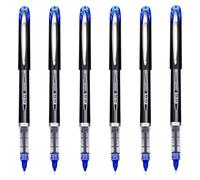 EYEYE Confezione da 6 penne a sfera blu con inchiostro liquido extra fine da 0,5 mm, ad asciugatura rapida, penne a punta fine per scrittura liscia, per diari, appunti, ufficio, materiale scolastico