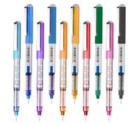 EYEYE Penne a sfera con inchiostro liquido, punta extra fine da 0,5 mm, 10 colori, ad asciugatura rapida, per disegnare, colorare, diario, prendere appunti, forniture per ufficio