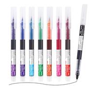 EYEYE Penne a sfera multicolore da 0,7 mm, 8 colori assortiti, punta media, inchiostro liquido ad asciugatura rapida, punta fine, scrittura liscia, per diari, appunti, ufficio, scuola, scarabocchi e