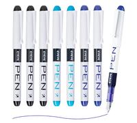 EYEYE Penne stilografiche usa e getta, confezione da 8 penne a punta fine in acciaio inox, penne stilografiche per scrittura fluida, per calligrafia, diari, disegni, schizzi, scarabocchi e forniture