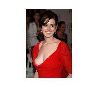 EYEZER Poster dell'attrice Anne Hathaway su tela, decorazione artistica da parete per soggiorno, camera da letto, senza cornice, 20 x 30 cm