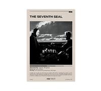 EYEZER Poster esclusivo in stile retrò con film "Il settimo sigillo" su tela, decorazione per camera da letto, sport, ufficio, camera da letto, regalo, senza cornice, 60 x 90 cm