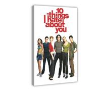EYEZER Poster su tela con scritta in inglese "10 Things I Hate About You", decorazione per camera da letto, per ufficio, camera da letto, regalo, con cornice, 30 x 45 cm