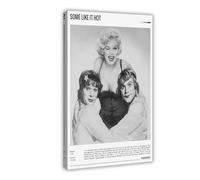 EYEZER Poster su tela con scritta "Some Like It Hot". Poster su tela, decorazione per camera da letto, sport, ufficio, stanza, regalo, stile cornice, 40 x 60 cm