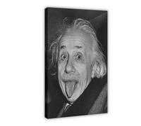 EYEZER Poster su tela di Albert Einstein, decorazione artistica da parete per soggiorno, camera da letto, decorazione con cornice, 20 x 30 cm