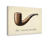 EYEZER Poster su tela, motivo: Il tradimento delle immagini di Magritte, decorazione per camera da letto, sport, ufficio, stanza, regalo, con cornice, 60 x 90 cm