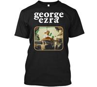 EYGT45Ysw George Ezra Guitar-Styled Graphic T-Shirt Black M
