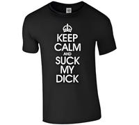 EYGT45Ysw Keep Calm And Suck My Dick T-Shirt Black XXL