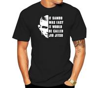 EYGT45Ysw Khabib If Sambo Was Easy It Would Be Called Jiu Jitsu Men' T Shirt Black M