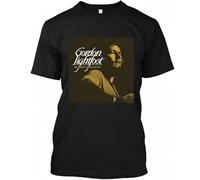 EYGT45Ysw Limited NWT Gordon Lightfoot The Complete Singles 1970-1980 T Shirt Black L