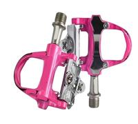 EYJOUTXGG XRF07MC Pedale a sgancio rapido for Bicicletta da Strada in Lega di magnesio da 235 g con 2 Paia di tacchette compatibili con Pedale autobloccante(Pink)