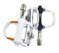 EYJOUTXGG XRF07MC Pedale a sgancio rapido for Bicicletta da Strada in Lega di magnesio da 235 g con 2 Paia di tacchette compatibili con Pedale autobloccante(White)