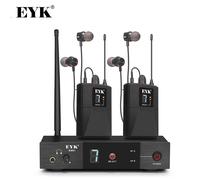 EYK IEM81 Monitor auricolare Sistema wireless Canale singolo 2 Bodypack UHF 16 frequenze selezionabili Perfetto per spettacoli dal vivo di Stage Band