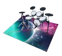 EYKWKB 120 x 70 cm Tappeto Batteria Acustica, Tappetino per Batteria e Percussioni, Tappeto Batteria, Tappeti Rettangolari Antiscivolo per Batteria Elettroniche Rullante Acustica Grancassa