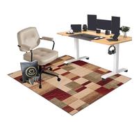 EYKWKB 140 x 160 cm Tappetino Protettivo Antiscivolo Ufficio | Tappetini per Scrivania e Sedia da Ufficio | Tappeto per Sedia Ufficio | Tappeto Sedia Gaming | Tappeto Sedia Parquet