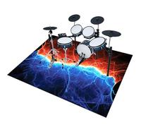 EYKWKB 150 x 120 cm Tappeto Batteria Acustica, Tappetino per Batteria e Percussioni, Tappeto Batteria, Tappeti Rettangolari Antiscivolo per Batteria Elettroniche Rullante Acustica Grancassa