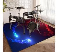 EYKWKB 200 x 160 cm Tappetino Insonorizzato Batteria, Tappeto per Batteria, Tappeto Antiscivolo Batteria Elettronica, Tappeto Professionale per Batteria e Strumenti a Percussione, Carpet Drum Mat