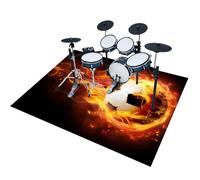 EYKWKB 200 x 180 cm Tappeto Batteria Acustica, Tappetino per Batteria e Percussioni, Tappeto Batteria, Tappeti Rettangolari Antiscivolo per Batteria Elettroniche Rullante Acustica Grancassa