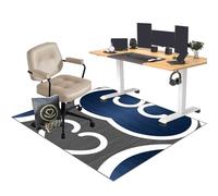 EYKWKB Gaming Tappeto Sedia | Ufficio Protettore del Pavimento 120 x 140 cm | Tappeto per Sedia Ufficio | Tappeto Gaming Pavimento | Tappeto Salvapavimento Antiscivolo | Tappeto sotto Scrivania