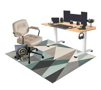 EYKWKB Protettivo Salvapavimento, Tappeto Sedia Ufficio, Gaming Tappeto Sedia, 110 x 120 cm Tappetino Pavimenti per Parquet, Tappeto per Sedia Gaming, Tappeto per Sedia con Ruote Tappeto Scrivania