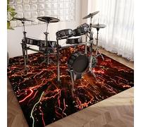 EYKWKB Tappetino Batteria Drum Insonorizzato | Tappeto a Tamburo Elettroniche Rullante Acustica Snare Drum Strumenti Musicali | Tappeto per Batteria | Tappeto Carpet Mat Antiscivolo 100 x 80 cm