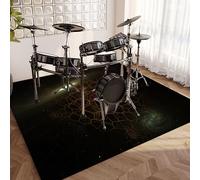 EYKWKB Tappetino Batteria Drum Insonorizzato | Tappeto a Tamburo Elettroniche Rullante Acustica Snare Drum Strumenti Musicali | Tappeto per Batteria | Tappeto Carpet Mat Antiscivolo 100 x 80 cm