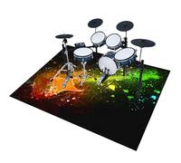 EYKWKB Tappeto Batteria Elettronica Tappetino Insonorizzato Drum 140 x 100 cm Tappeto per Batteria Tappeto Carpet Tappeti Antiscivolo per Batteria Tappetino Professionale Rettangolare Jazz