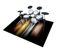 EYKWKB Tappeto Professionale per Batteria e Strumenti a Percussione Elettronici, Tappetino per Batteria Elettronica, 120 x 70 cm Tappeto Drum Carpet Tappeto a Tamburo per Grancassa, Tamburo Rullante