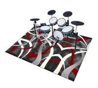 EYKWKB Tappeto Professionale per Batteria e Strumenti a Percussione Elettronici, Tappetino per Batteria Elettronica, 140 x 100 cm Tappeto Drum Carpet Tappeto a Tamburo per Grancassa, Tamburo Rullante