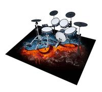 EYKWKB Tappeto Professionale per Batteria e Strumenti a Percussione Elettronici, Tappetino per Batteria Elettronica, 200 x 160 cm Tappeto Drum Carpet Tappeto a Tamburo per Grancassa, Tamburo Rullante